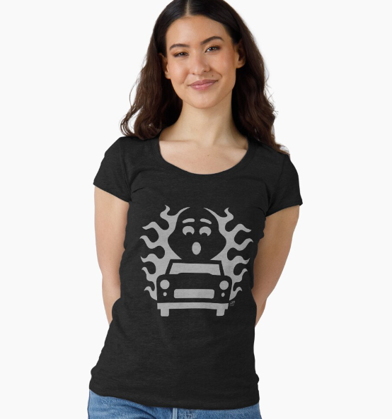 Ghost Fitted Scoop T-Shirt