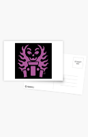 Hot Rod Halloween Skeleton Postcard