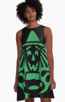Hot Rod Halloween Witch A-Line Dress